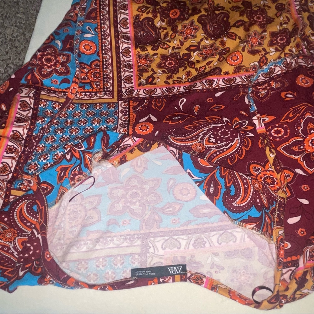 Zara Multicolor Patchwork Dress - image 3